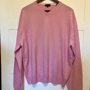 Lilly Pulitzer 100% Cashmere V-Neck Sweater | Soft Pink | XL | Preppy | Girly